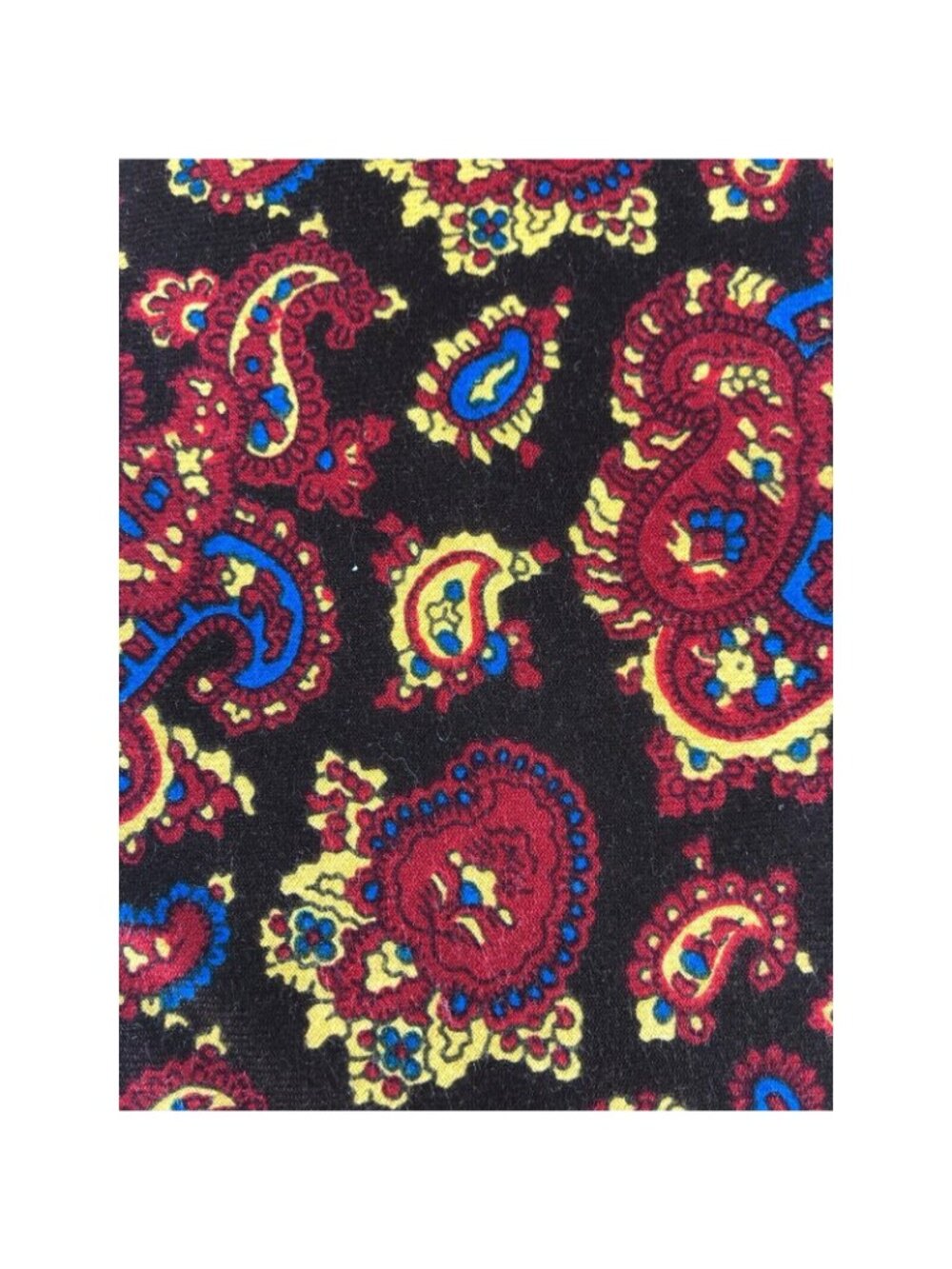 Stanicci 100% Textured Polyester Mens Multicolor Paisley Tie Necktie Red Blue - Picture 2 of 6